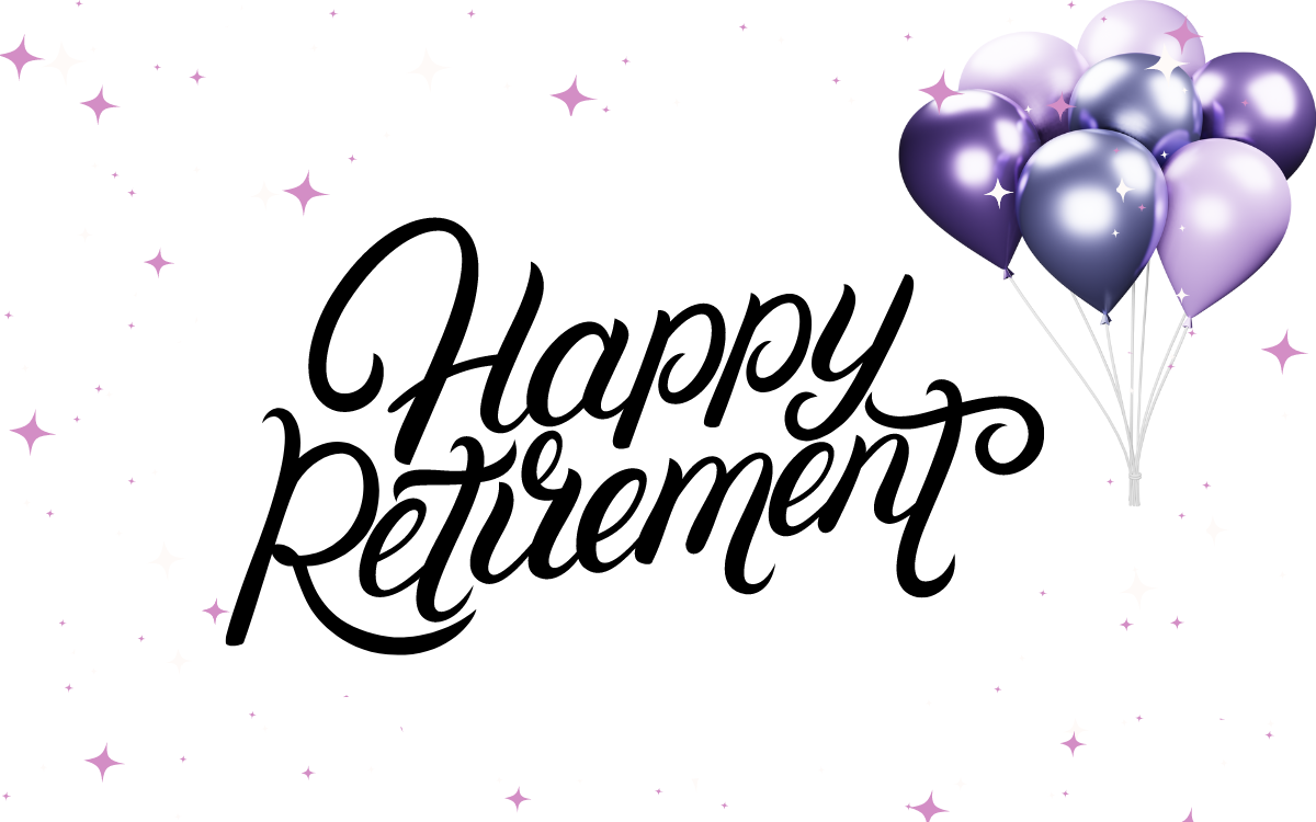 "Happy Retirement" Label