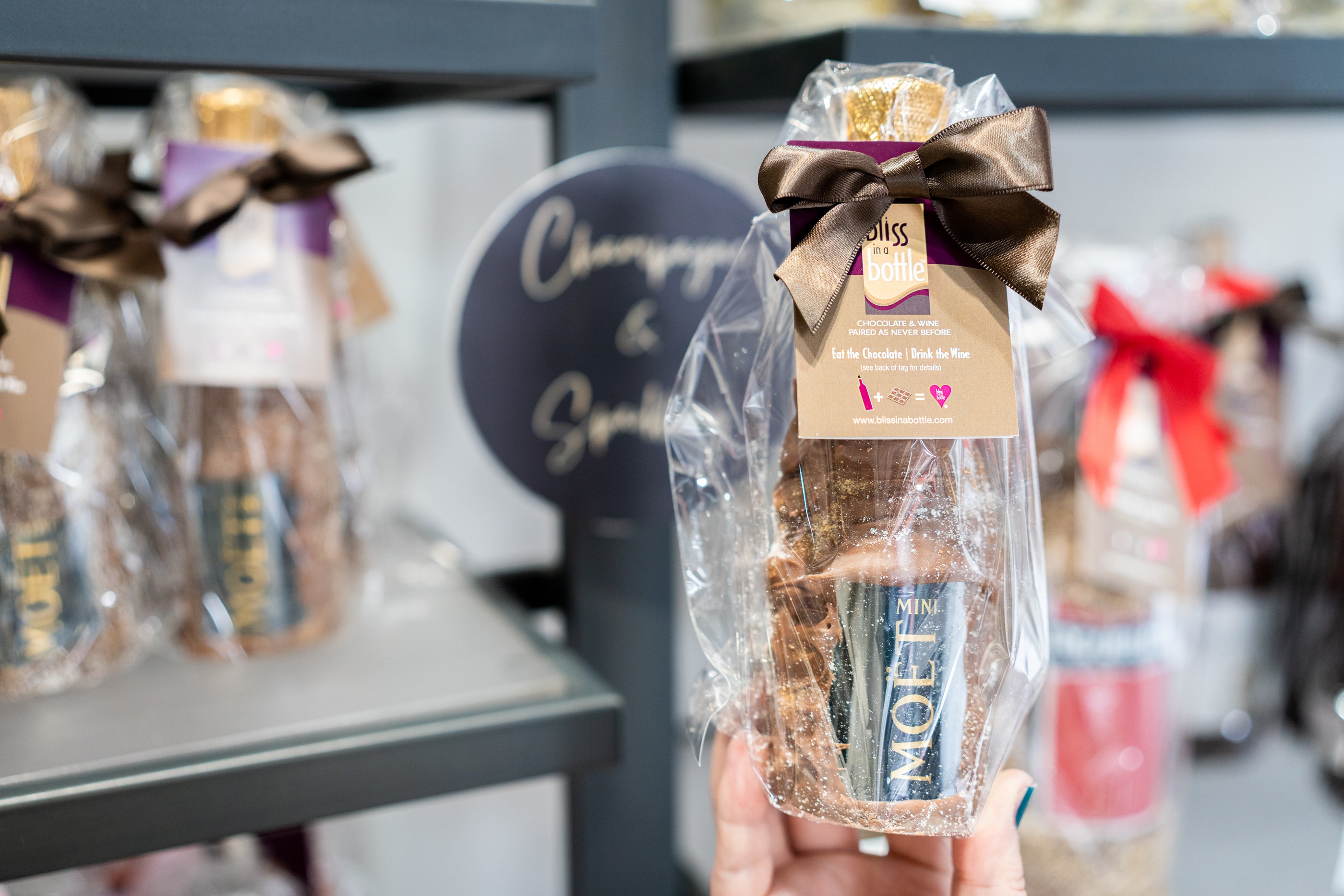 Hand dipped chocolate covered champagne