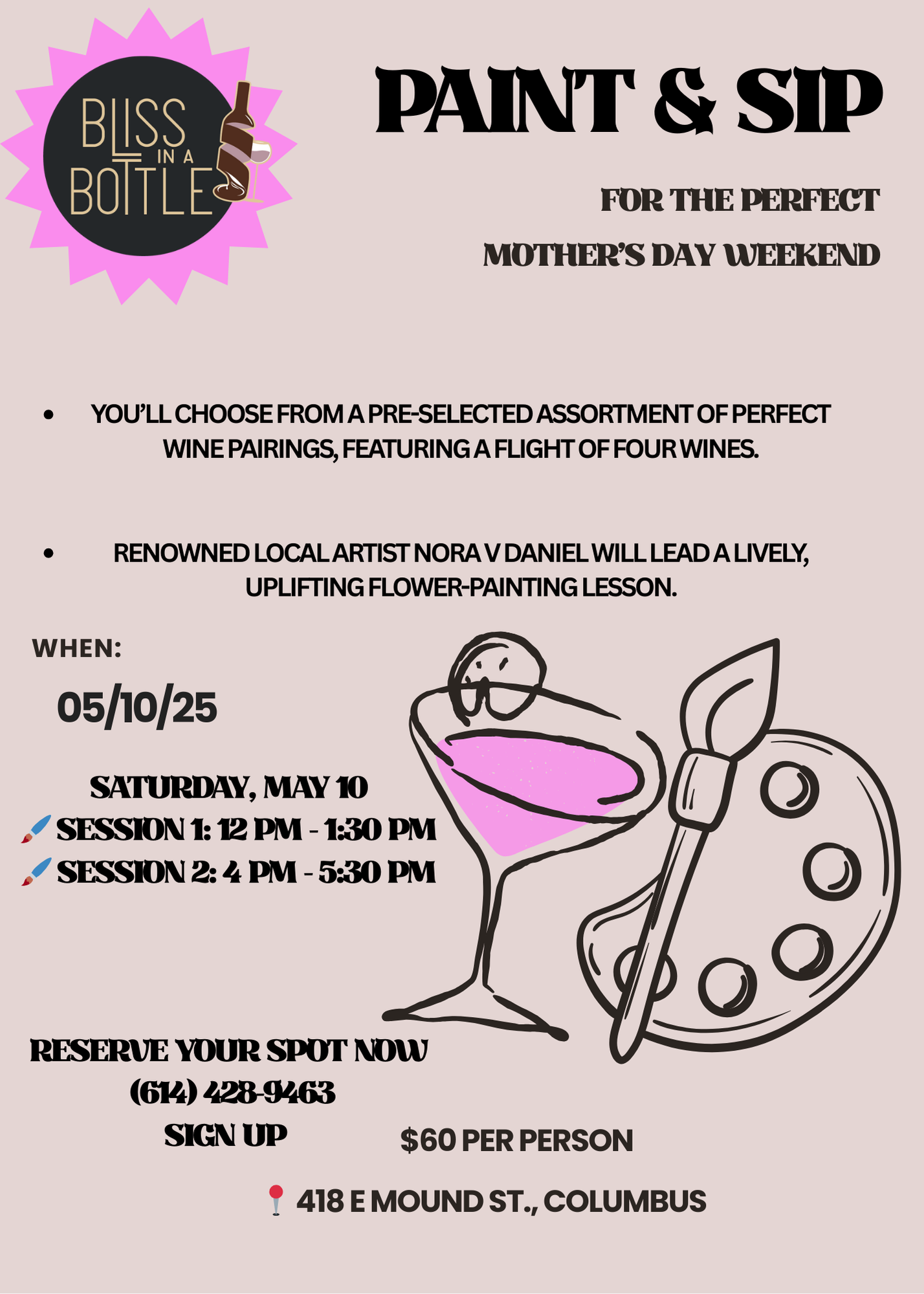 Annual Mother's Day Paint and Sip