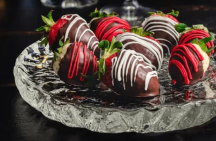 Chocolate dipped strawberries for two